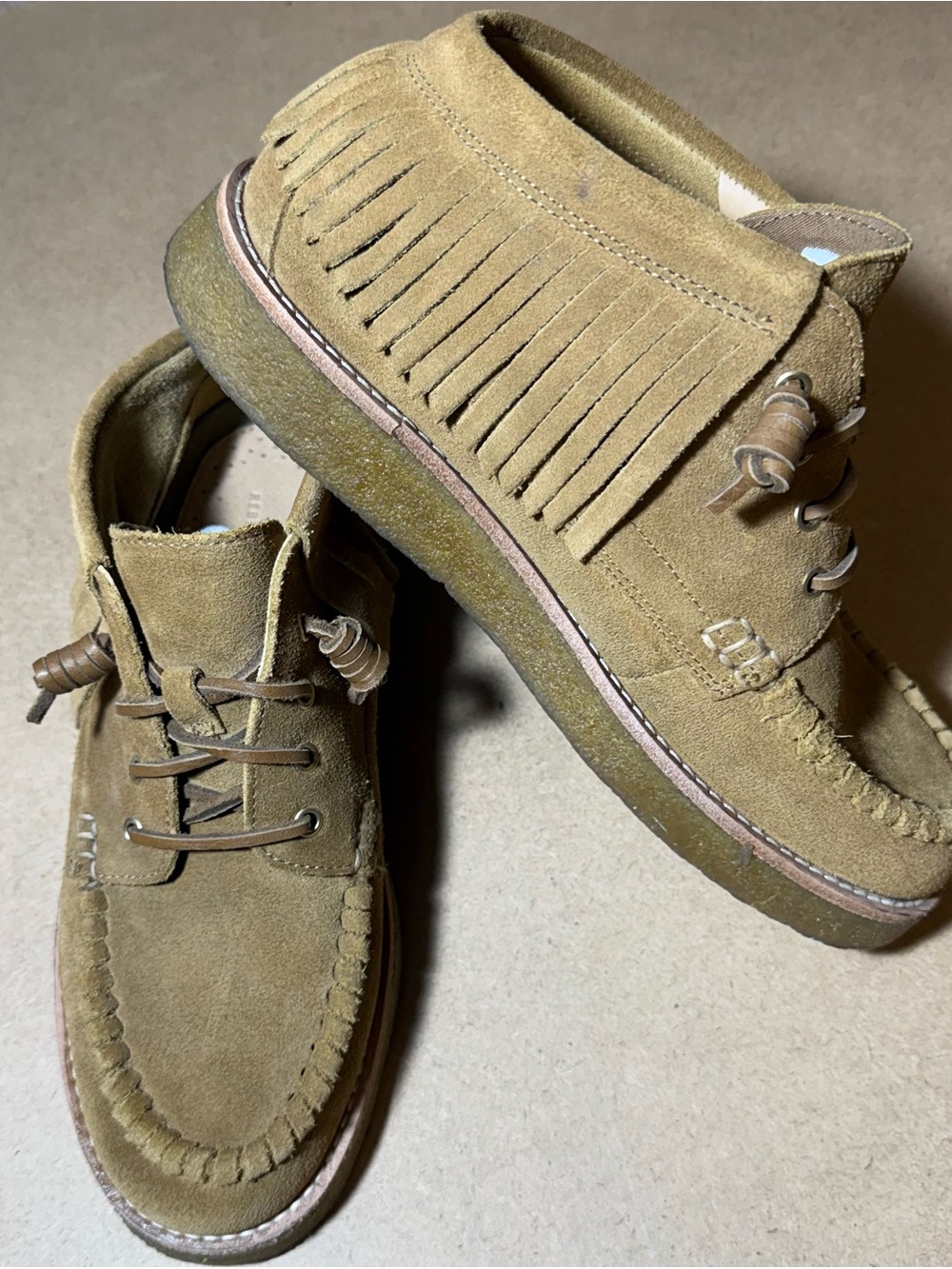 Women’s Sperry x Rebecca Minkoff Fringe Chukka Boots in tan suede